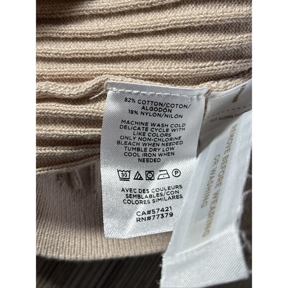 Ann Taylor Ribbed Ivory Vest Pretty Clean Girl Aesthetic Cardigan Size Medium - Picture 7 of 7